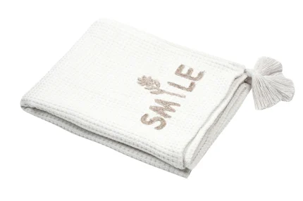 Pătură Ombrage 125X150 cm, culoare alb, 45% poliester 55% bumbac - imagine 2