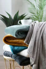 Pătură Stanford 180X220 cm, culoare cappuccino, 100% poliester - imagine 3