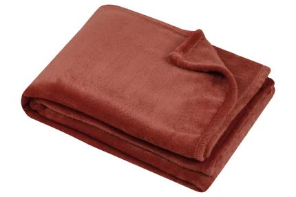 Pătură Stanford 180X220 cm, culoare arămiu, 100% poliester - imagine 3