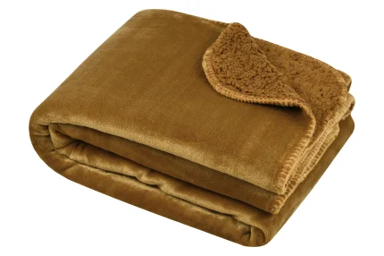 Pătură Michigan 180X220 cm, culoare cappuccino, 100% poliester - imagine 2