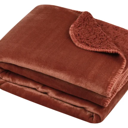 Pătură Michigan 180X220 cm, culoare Arămiu, 100% poliester