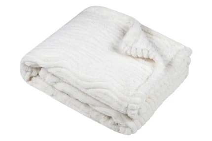 Pătură Columbia 180X220 cm, culoare crem, 100% poliester - imagine 2