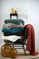 Pătură Columbia 180X220 cm, culoare arămiu, 100% poliester - imagine 3