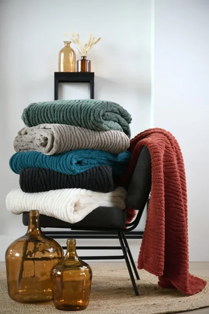 Pătură Columbia 180X220 cm, culoare arămiu, 100% poliester - imagine 3