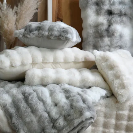 Pătură Nebraska 180X220 cm, culoare Gri perlă, 100% poliester