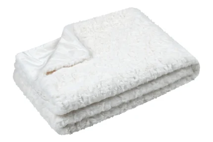 Pătură Brume 180X220 cm, culoare crem, 100% poliester - imagine 2