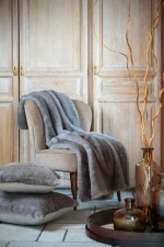 Pătură Harlow 180X220 cm, culoare greige, 100% poliester - imagine 3