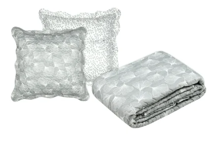 Cuvertură matlasată Nova 260X240 cm, culoare verde pastel, 100% poliester - imagine 2