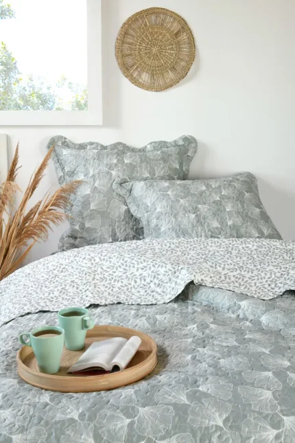 Cuvertură matlasată Nova 260X240 cm, culoare verde pastel, 100% poliester - imagine 4