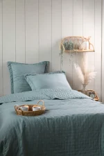 Cuvertură matlasată Cleo 260X240 cm, culoare verde pastel, 100% poliester - imagine 5