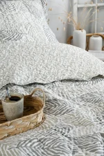 Cuvertură matlasată Gally 260X240 cm, culoare natural, 100% poliester - imagine 3