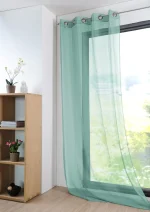 Perdea Monna 135X260 cm, culoare bleu verde, 100% poliester - imagine 2