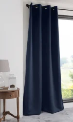 Draperie Notte 135X250 cm, culoare albastru, 100% poliester - imagine 3