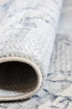 Covor living NOVA LUX 53388B Albastru / Alb - imagine 4