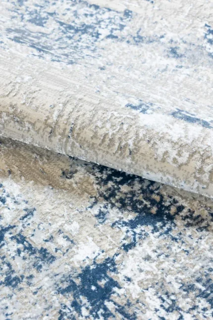 Covor living NOVA LUX 53187B Albastru / Alb - imagine 8