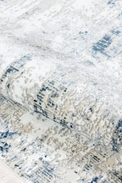 Covor living NOVA LUX 53189B Albastru / Alb - imagine 8