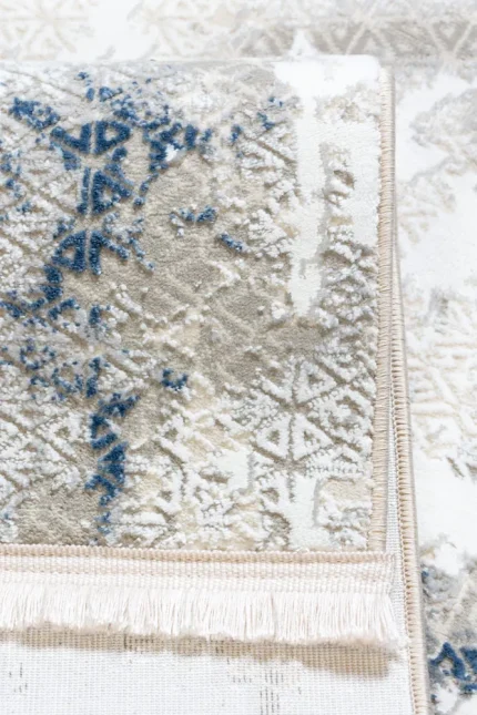 Covor living NOVA LUX 53140B Albastru / Alb - imagine 3