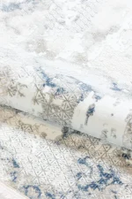 Covor living NOVA LUX 53140B Albastru / Alb - imagine 8