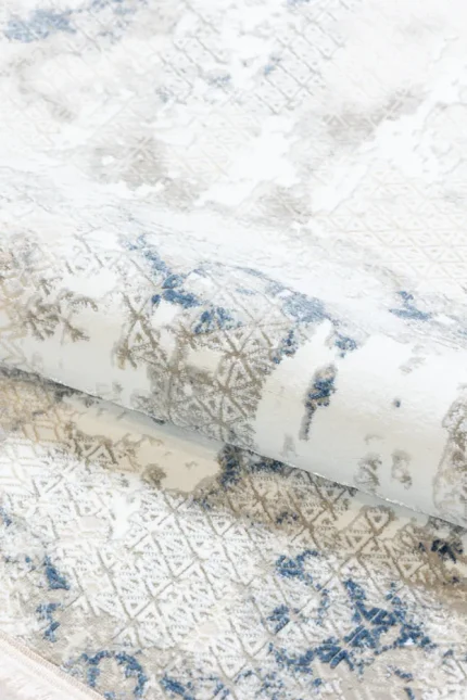 Covor living NOVA LUX 53140B Albastru / Alb - imagine 8