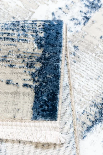 Covor living NOVA LUX 53292B Albastru / Alb - imagine 3