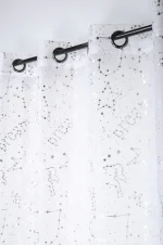 Perdea Unicorn Dream 135X260 cm, culoare alb, 100% poliester - imagine 2