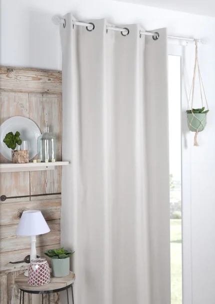 Draperie Copenhague 140X260 cm, culoare crem, 100% poliester - imagine 2