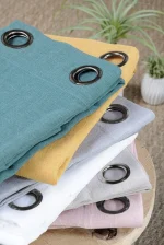 Perdea Paloma 140X260 cm, culoare roz pudră, 100% poliester - imagine 3