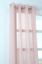 Perdea Paloma 140X260 cm, culoare roz pudră, 100% poliester - imagine 2