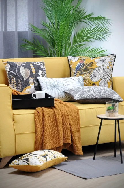 Perdea Paloma 140X260 cm, culoare gri, 100% poliester - imagine 3