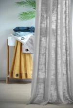 Perdea Ontario 135X260 cm, culoare gri perlă, 100% poliester - imagine 3