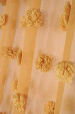 Perdea Pompinou 135X260 cm, culoare muștar, 100% poliester