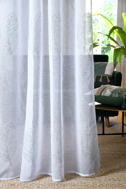 Perdea Vibes 140X260 cm, culoare verde, 100% poliester - imagine 4