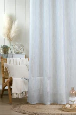 Perdea Camaret 140X260 cm, culoare bleu, 100% poliester - imagine 6