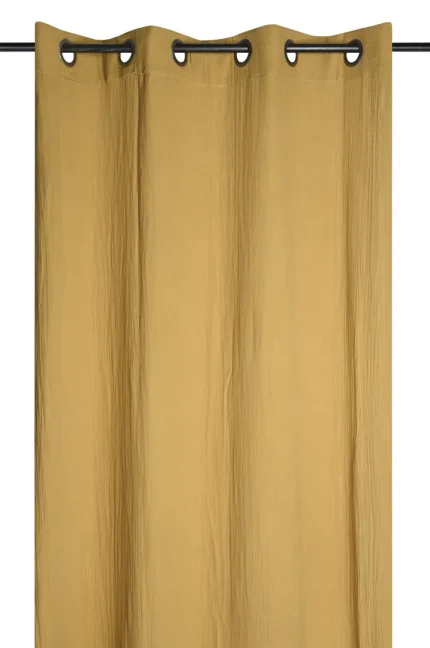 Draperie Coline 140X260 cm, culoare muștar, 100% bumbac - imagine 2