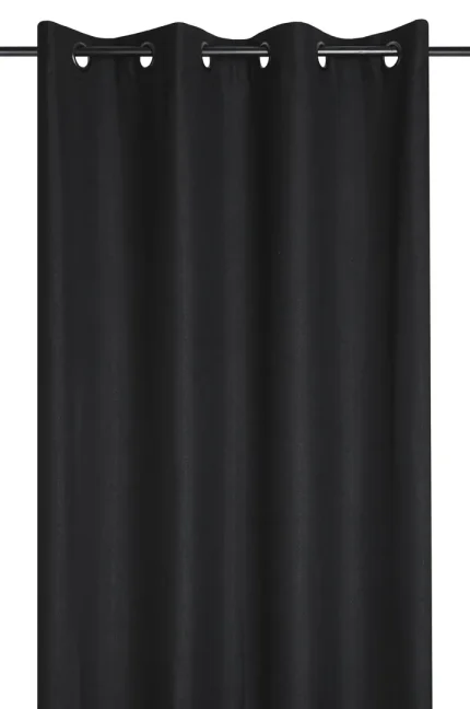 Draperie Portland 140X260 cm, culoare negru cărbune, 100% poliester - imagine 2