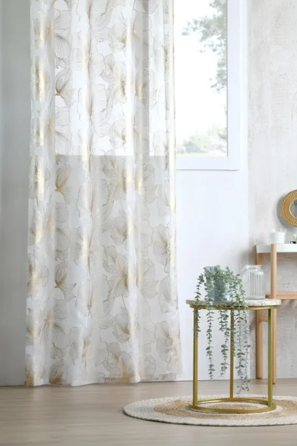 Perdea Leonce 140X260 cm, culoare auriu, 100% poliester - imagine 3