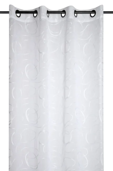 Perdea Liverpool 140X260 cm, culoare alb, 100% poliester - imagine 2