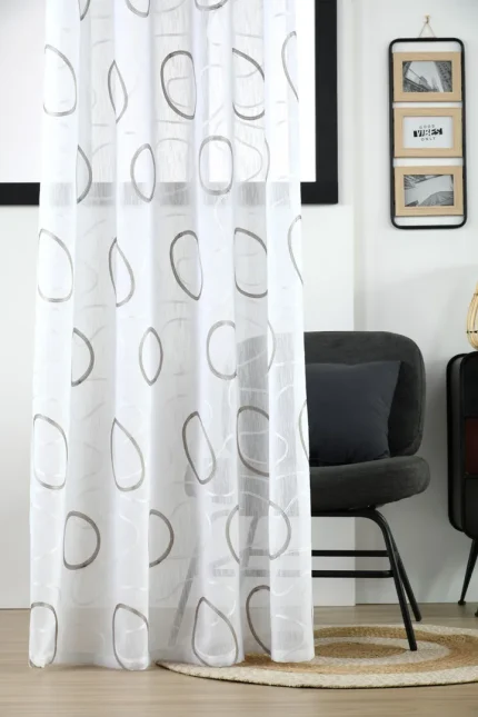 Perdea Liverpool 140X260 cm, culoare natural, 100% poliester - imagine 2