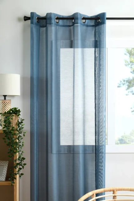 Perdea Linwood 140X260 cm, culoare turcoaz, 100% poliester - imagine 2