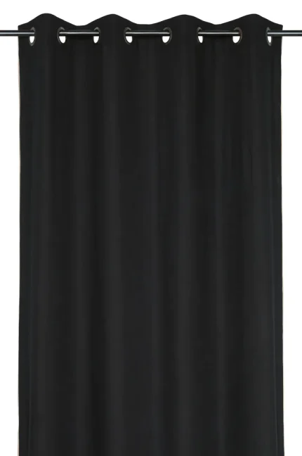 Draperie Helios 140X260 cm, culoare negru, 100% bumbac - imagine 4