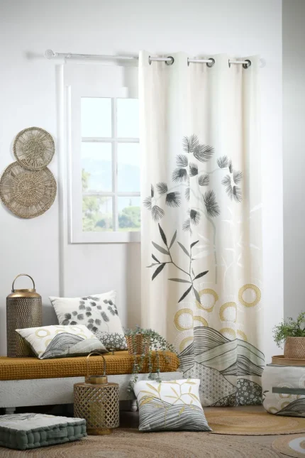 Draperie Yuki 140X260 cm, culoare natural, 100% bumbac - imagine 5