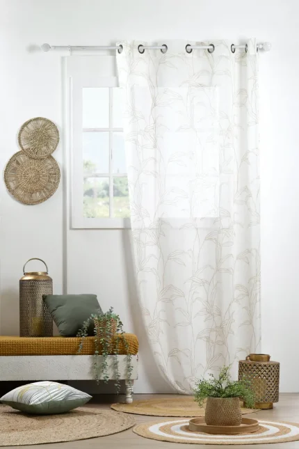 Perdea Myrna 140X260 cm, culoare natural, 100% poliester - imagine 2