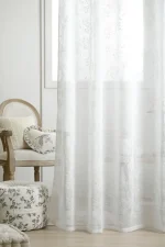 Perdea Samantha 140X260 cm, culoare alb, 100% poliester - imagine 2