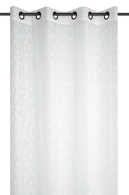 Perdea Pa×ton 140X260 cm, culoare alb, 100% poliester - imagine 2