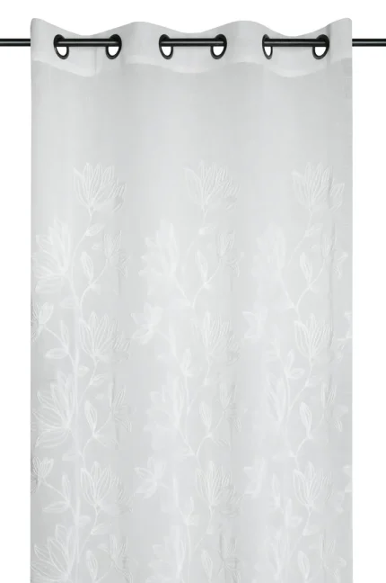 Perdea Bibury 140X260 cm, culoare alb, 100% poliester - imagine 2