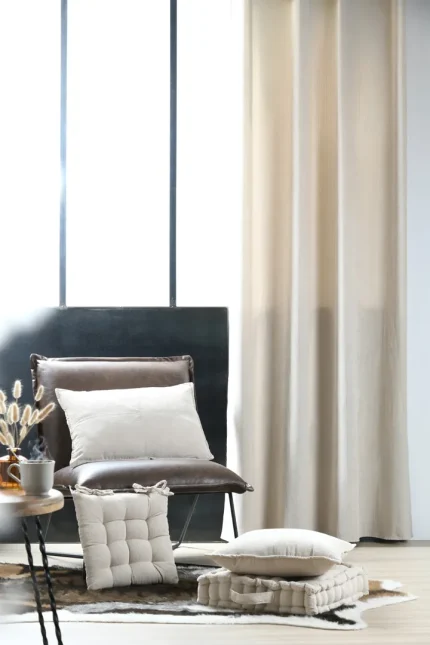 Draperie Dandy 140X260 cm, culoare natural, 100% poliester - imagine 5