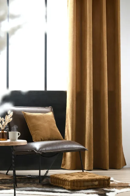 Draperie Dandy 140X260 cm, culoare cappuccino, 100% poliester - imagine 6