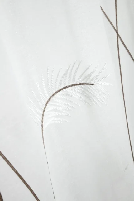 Perdea Pampa 140X260 cm, culoare alb, 100% poliester - imagine 4