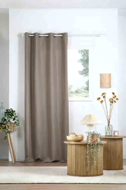 Draperie Milton 135X240 cm, culoare greige, 100% poliester - imagine 2