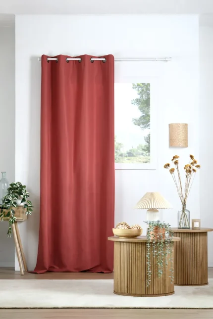 Draperie Milton 135X240 cm, culoare cărămiziu, 100% poliester - imagine 2